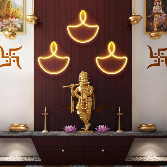 Diwali Diya Neon Sign Strip Lights Pack of 2